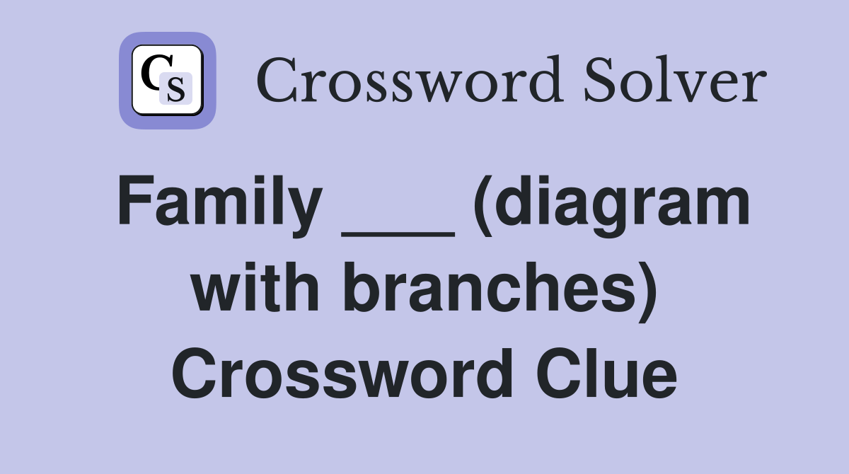 Family ___ (diagram with branches) Crossword Clue