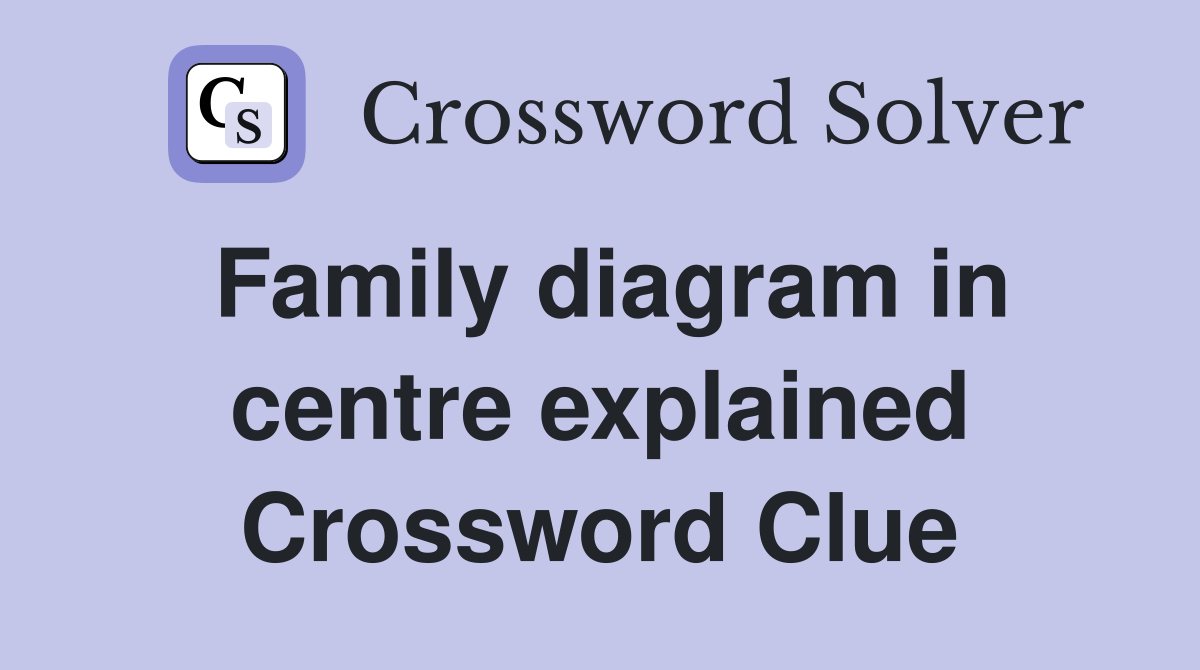 Family diagram in centre explained Crossword Clue