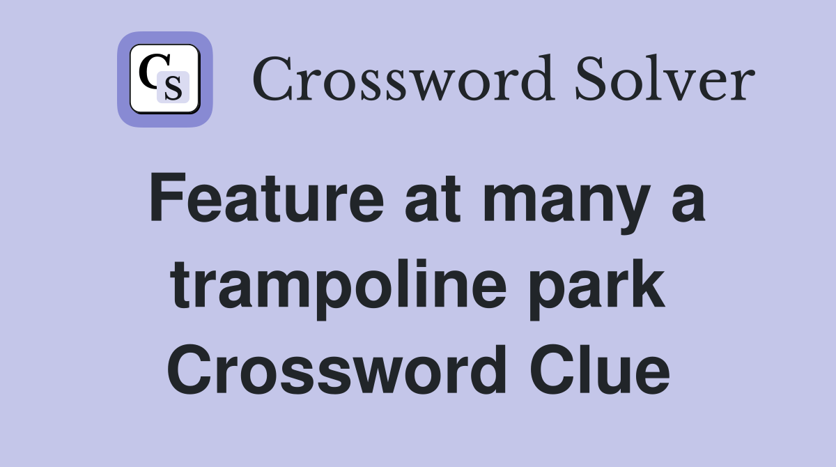 Feature at many a trampoline park Crossword Clue