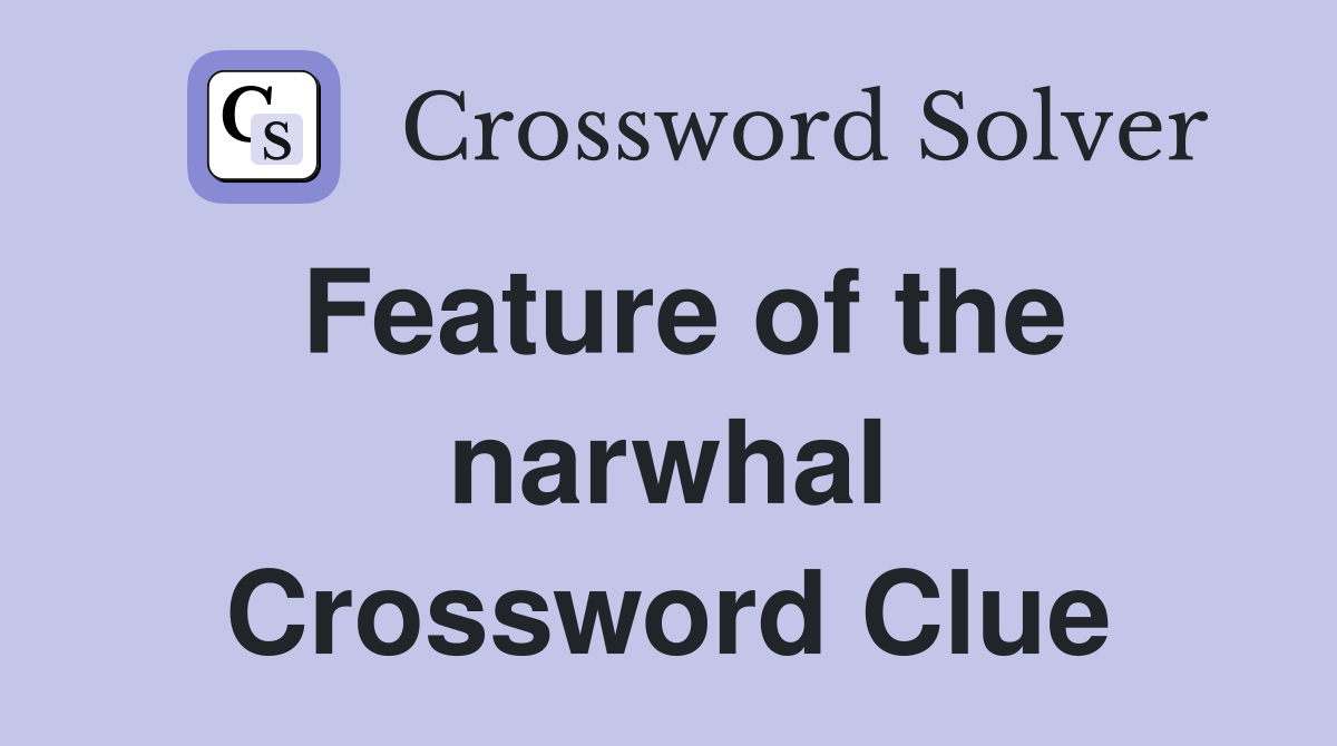 Feature of the narwhal Crossword Clue