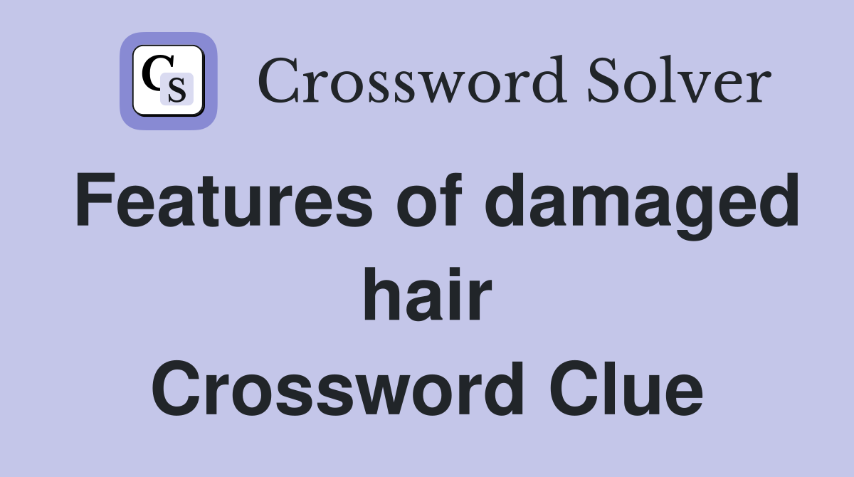 Features of damaged hair Crossword Clue