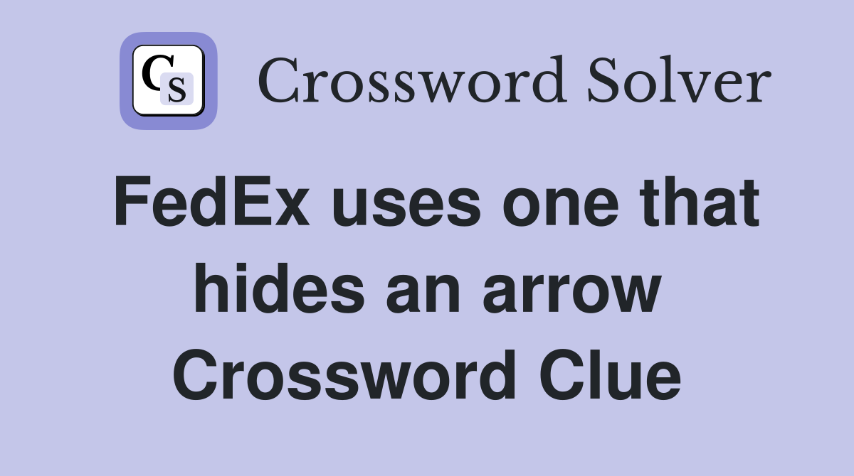 FedEx uses one that hides an arrow Crossword Clue