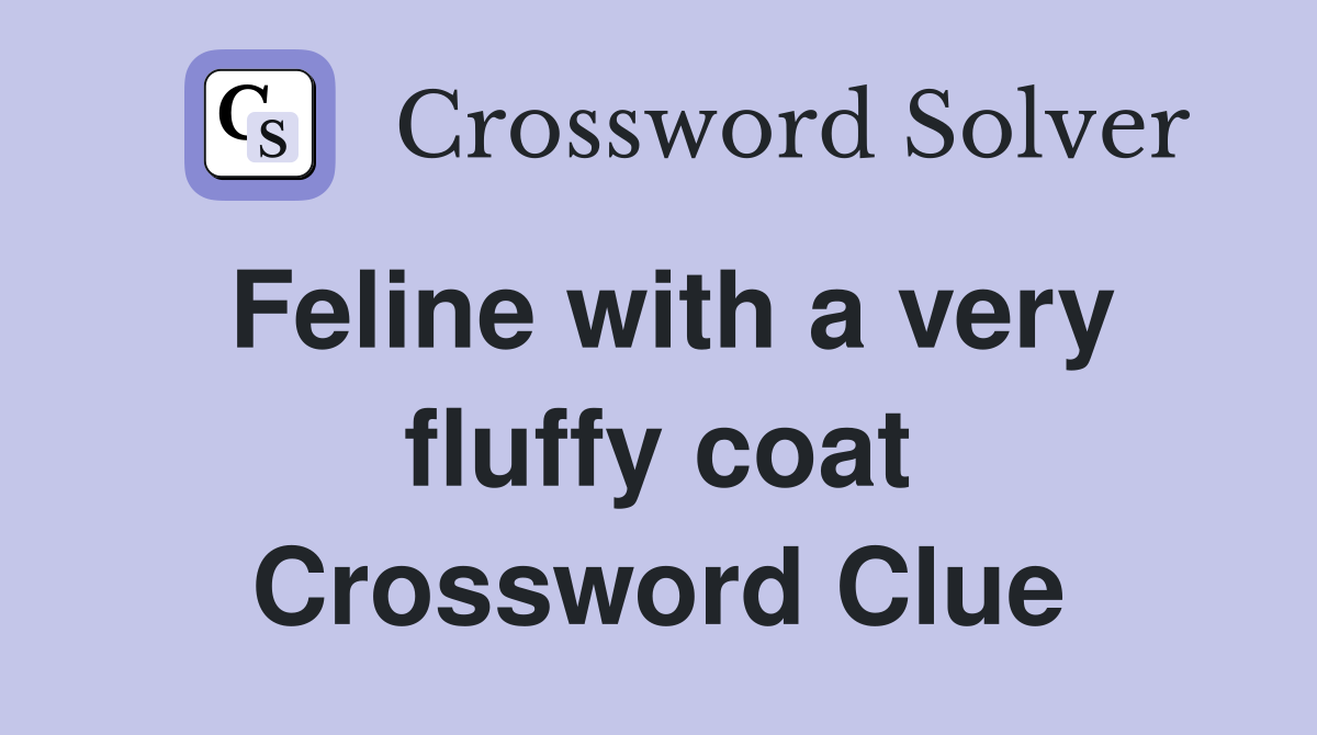 Feline with a very fluffy coat Crossword Clue