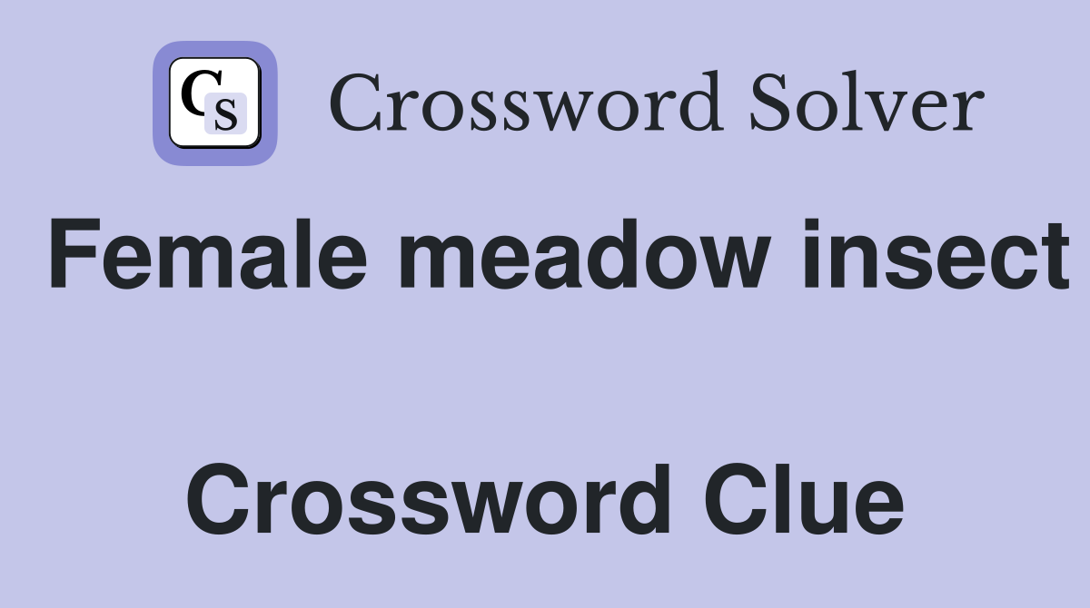Female meadow insect  Crossword Clue