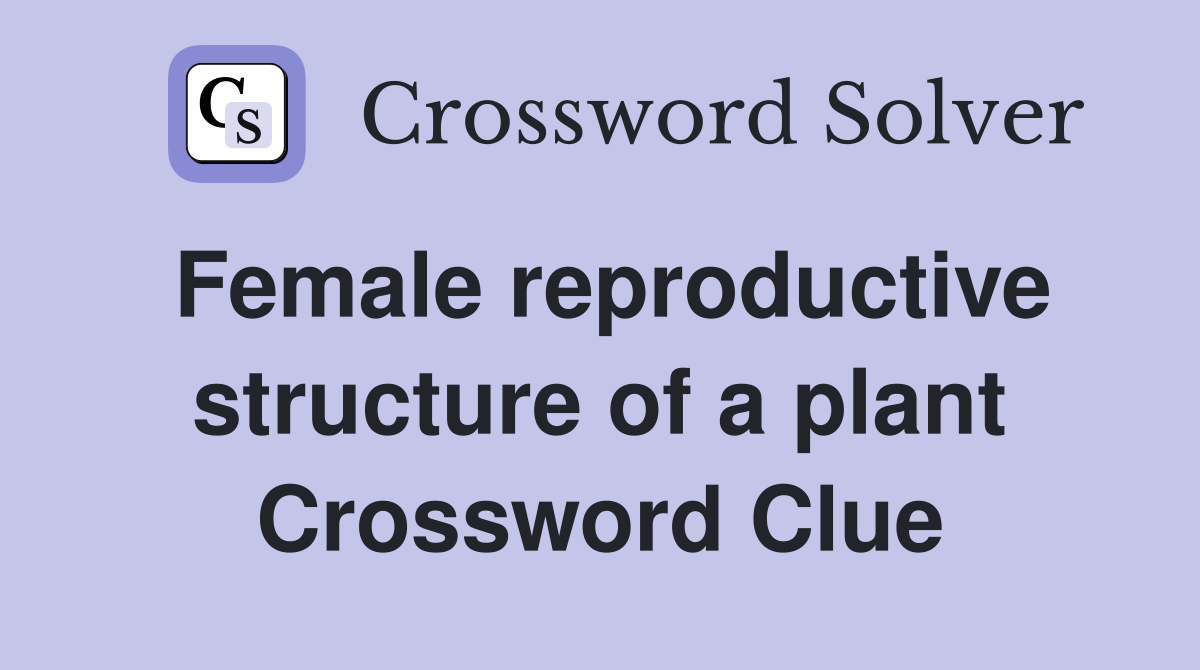 Female reproductive structure of a plant Crossword Clue