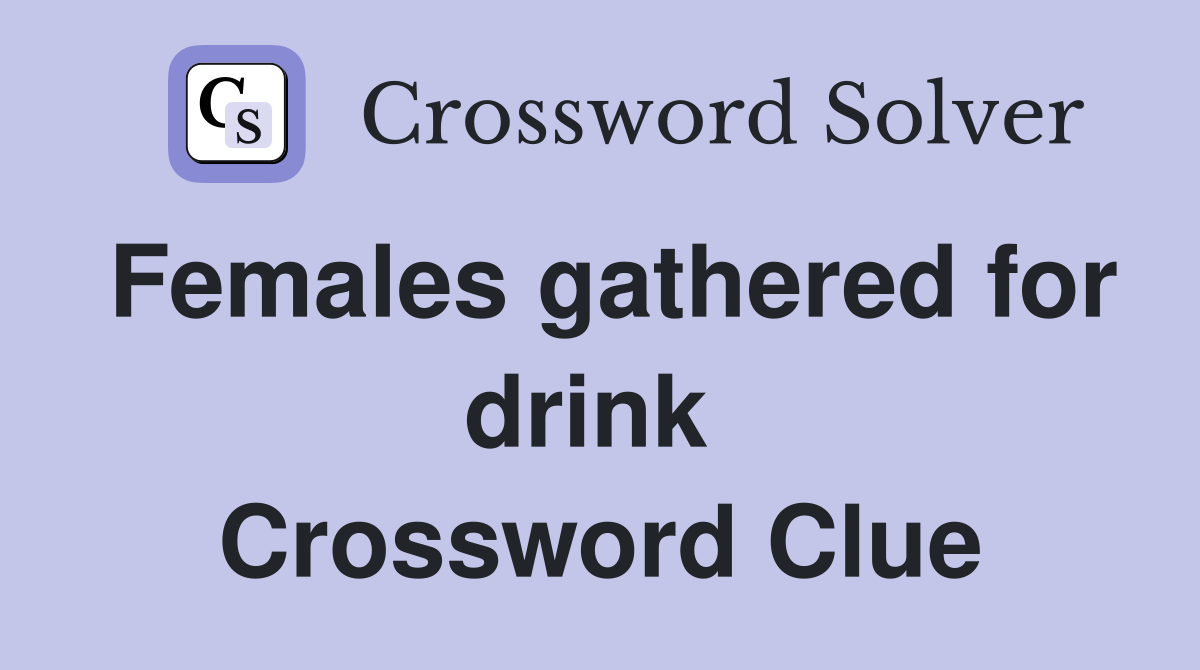 Females gathered for drink  Crossword Clue