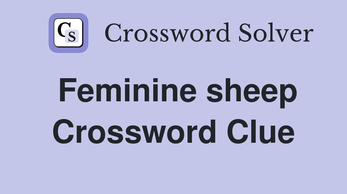 Feminine sheep Crossword Clue