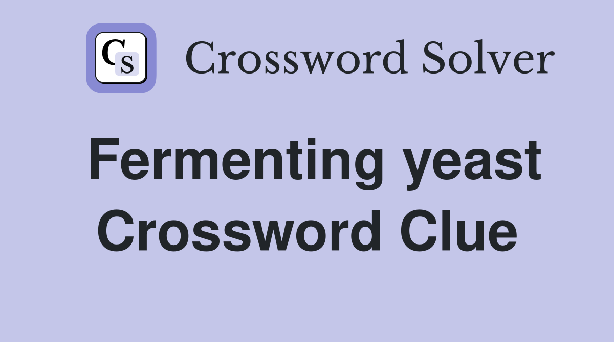 Fermenting yeast Crossword Clue
