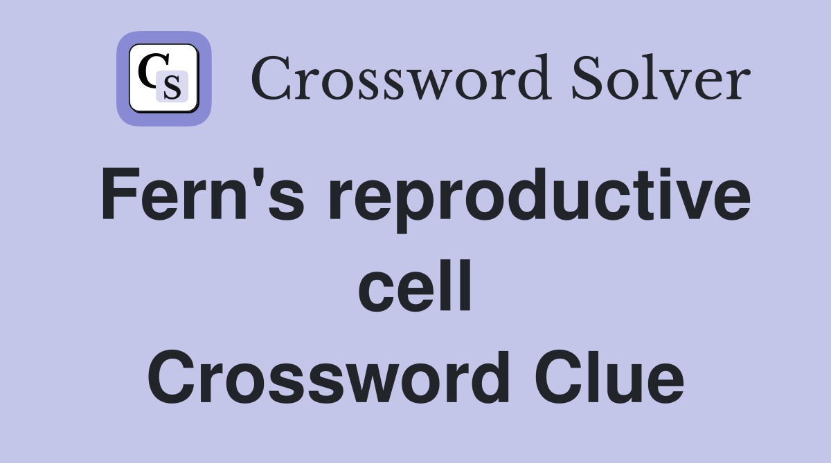 Fern's reproductive cell Crossword Clue