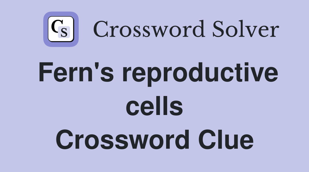 Fern's reproductive cells Crossword Clue