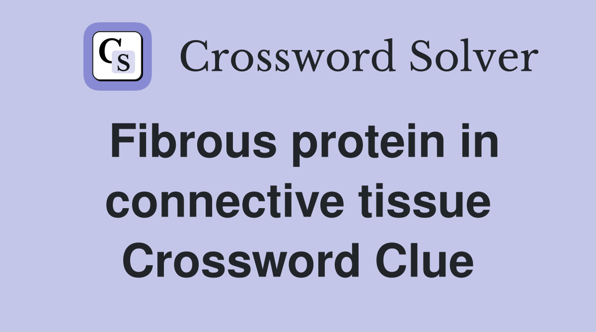 Fibrous protein in connective tissue Crossword Clue