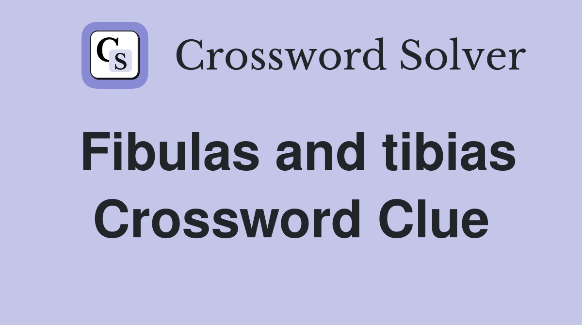 Fibulas and tibias Crossword Clue