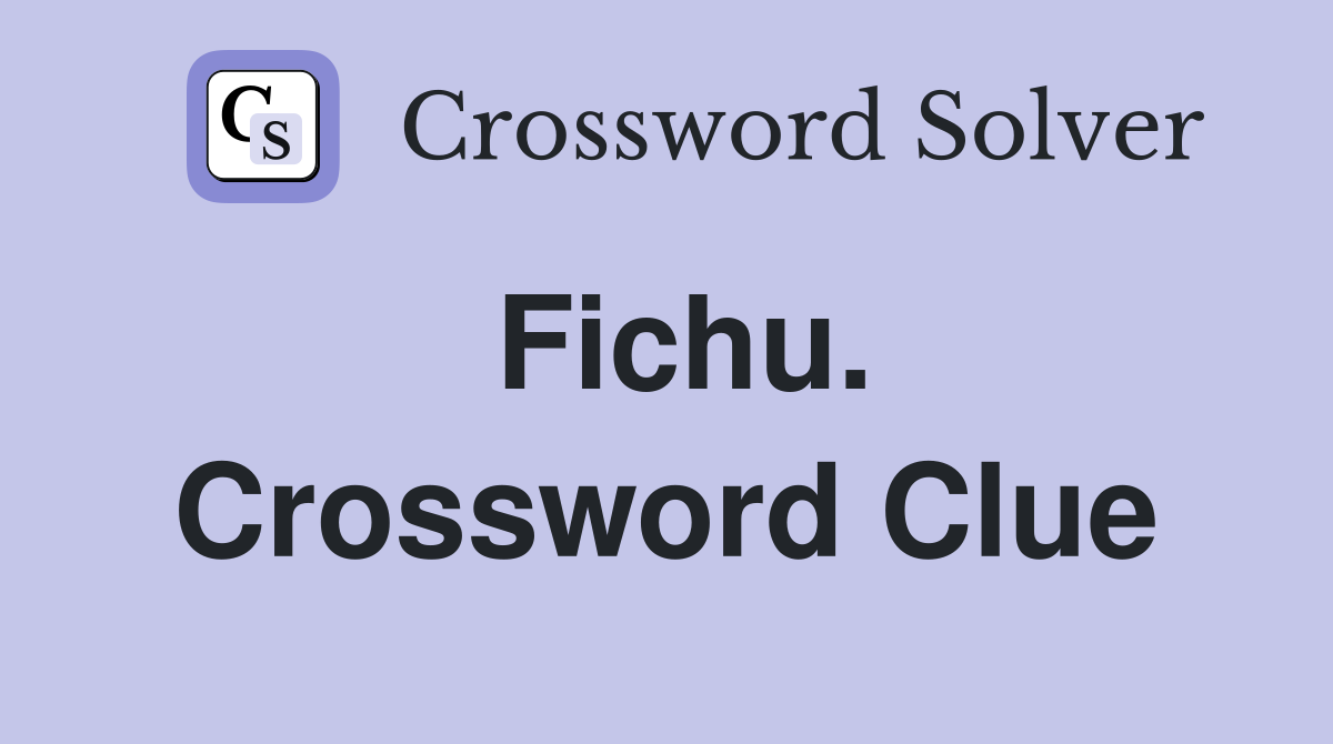 Fichu. Crossword Clue
