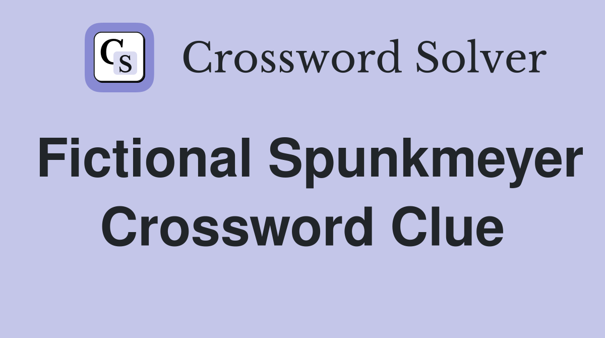 Fictional Spunkmeyer Crossword Clue