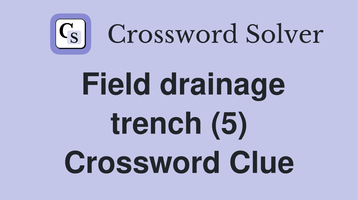 Field drainage trench (5) Crossword Clue