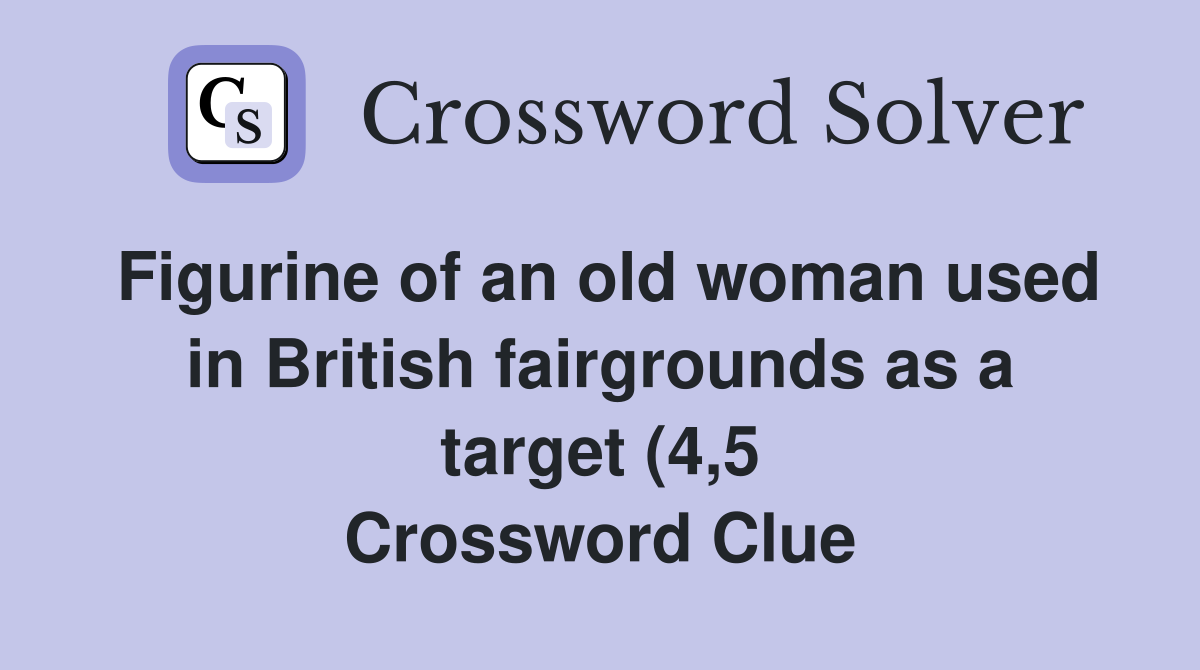Figurine of an old woman used in British fairgrounds as a target (4 5 Figurine of an old woman used in British fairgrounds as a target (4 5