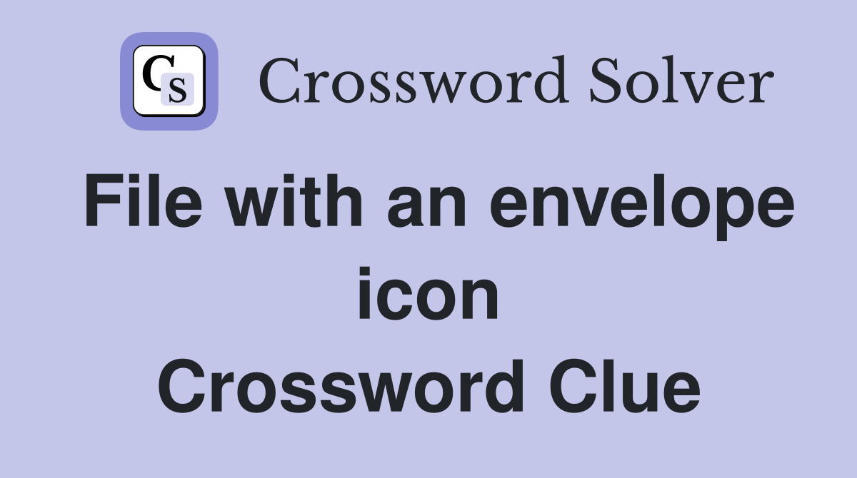 File with an envelope icon Crossword Clue