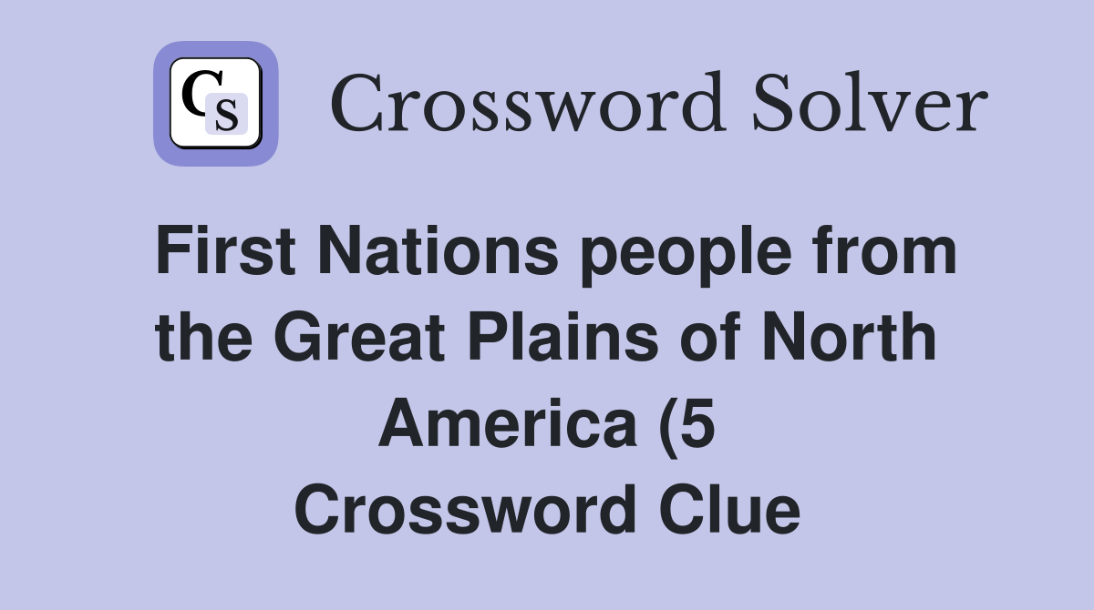 First Nations people from the Great Plains of North America (5 First Nations people from the Great Plains of North America (5