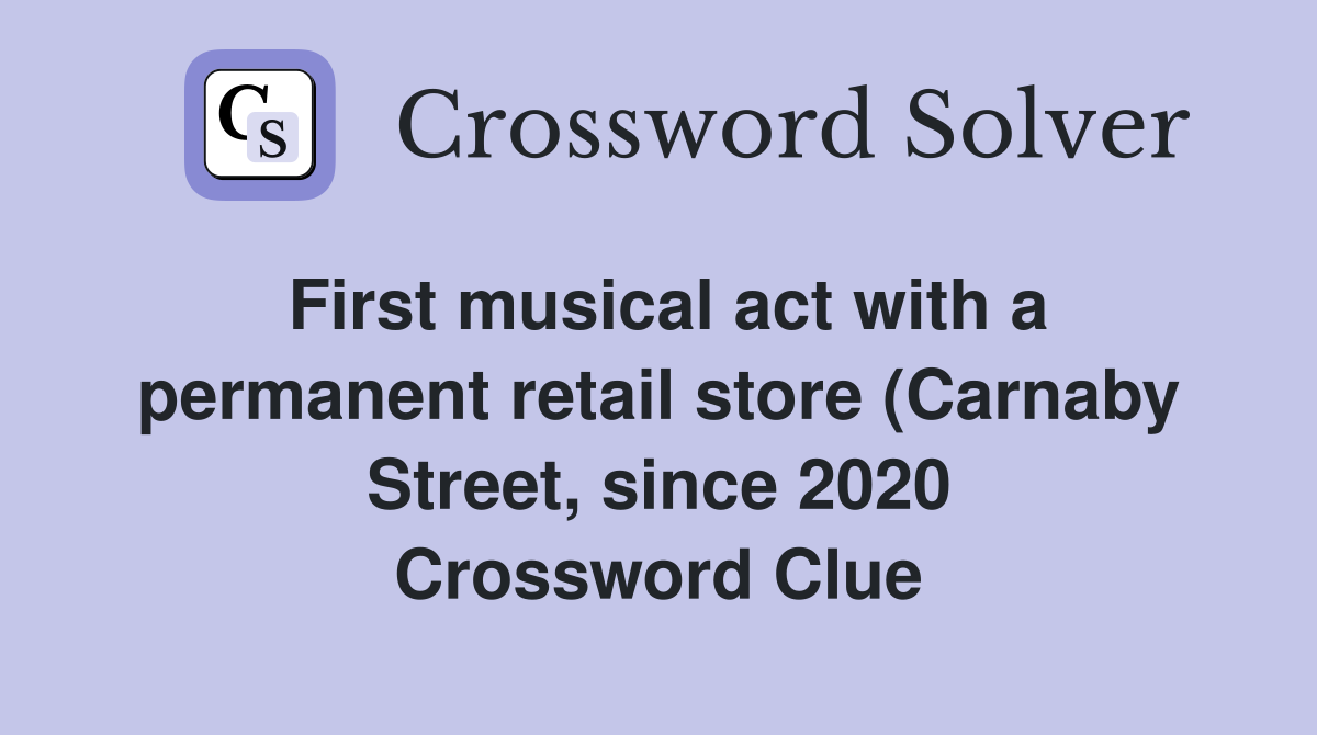 First musical act with a permanent retail store (Carnaby Street since First musical act with a permanent retail store (Carnaby Street since