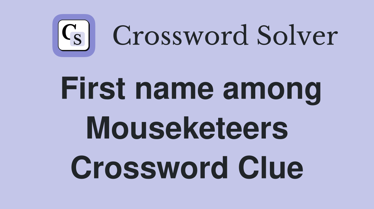 First name among Mouseketeers Crossword Clue