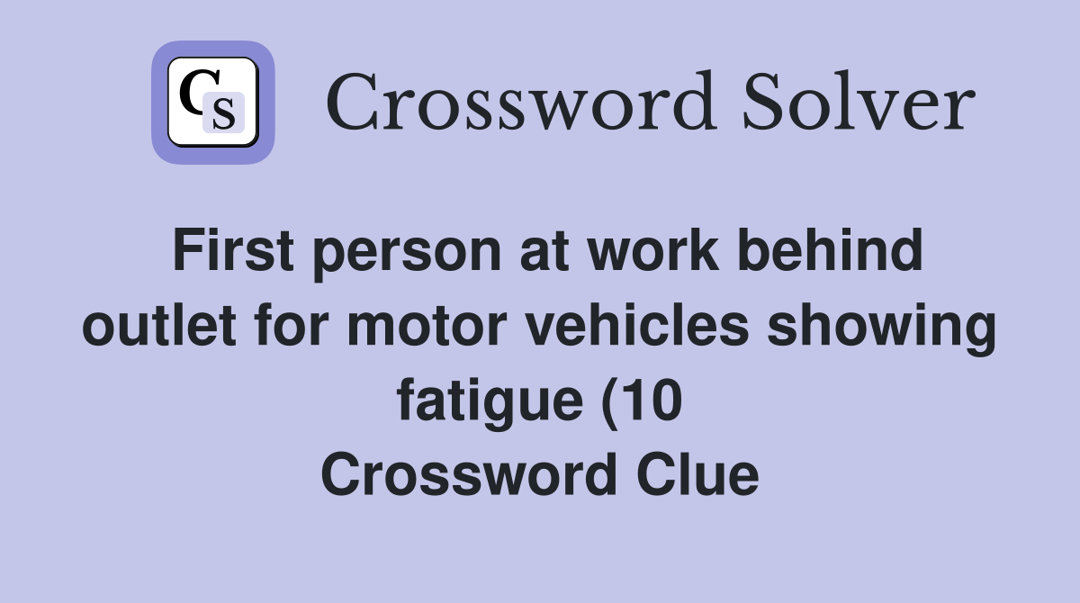 First person at work behind outlet for motor vehicles showing fatigue First person at work behind outlet for motor vehicles showing fatigue