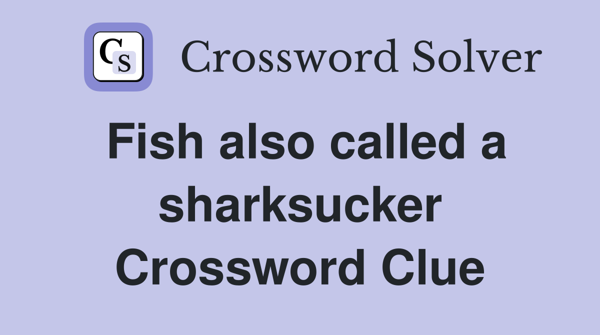 Fish also called a sharksucker Crossword Clue