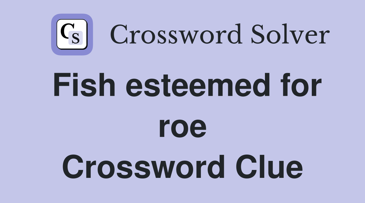 Fish esteemed for roe Crossword Clue