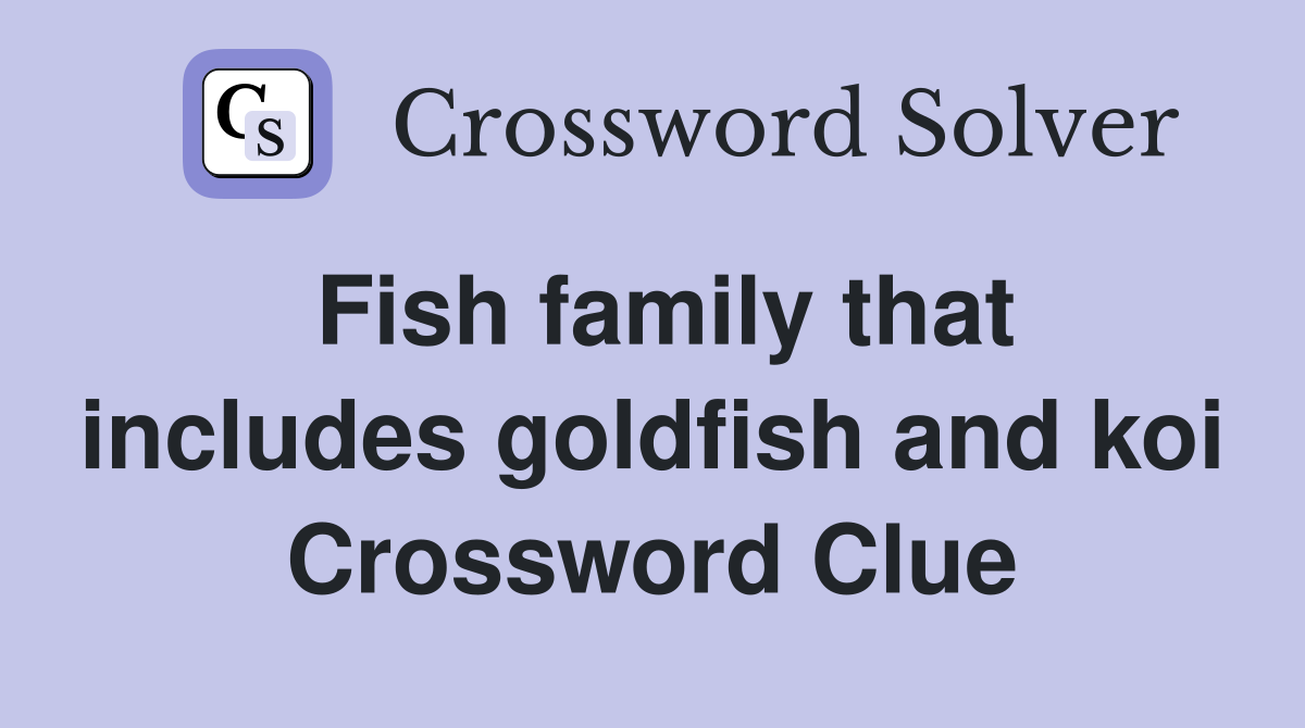 Fish family that includes goldfish and koi Crossword Clue