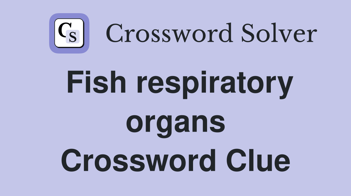 Fish respiratory organs Crossword Clue