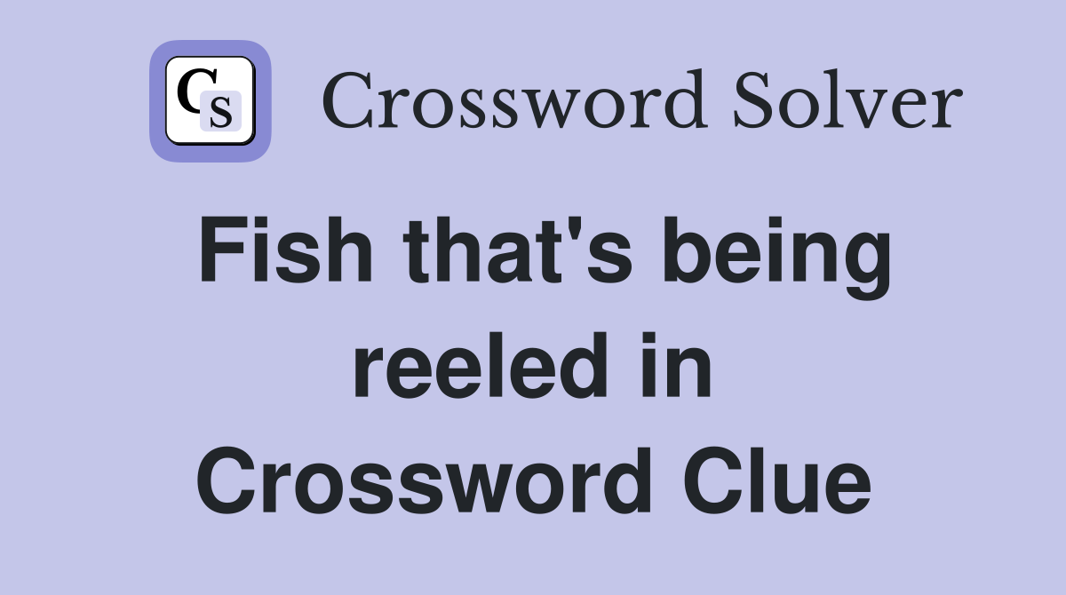 Fish that's being reeled in Crossword Clue