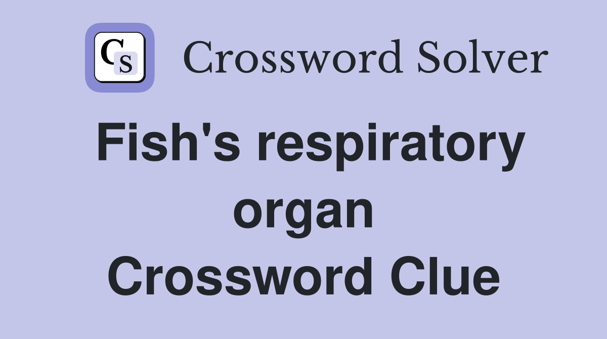 Fish's respiratory organ Crossword Clue