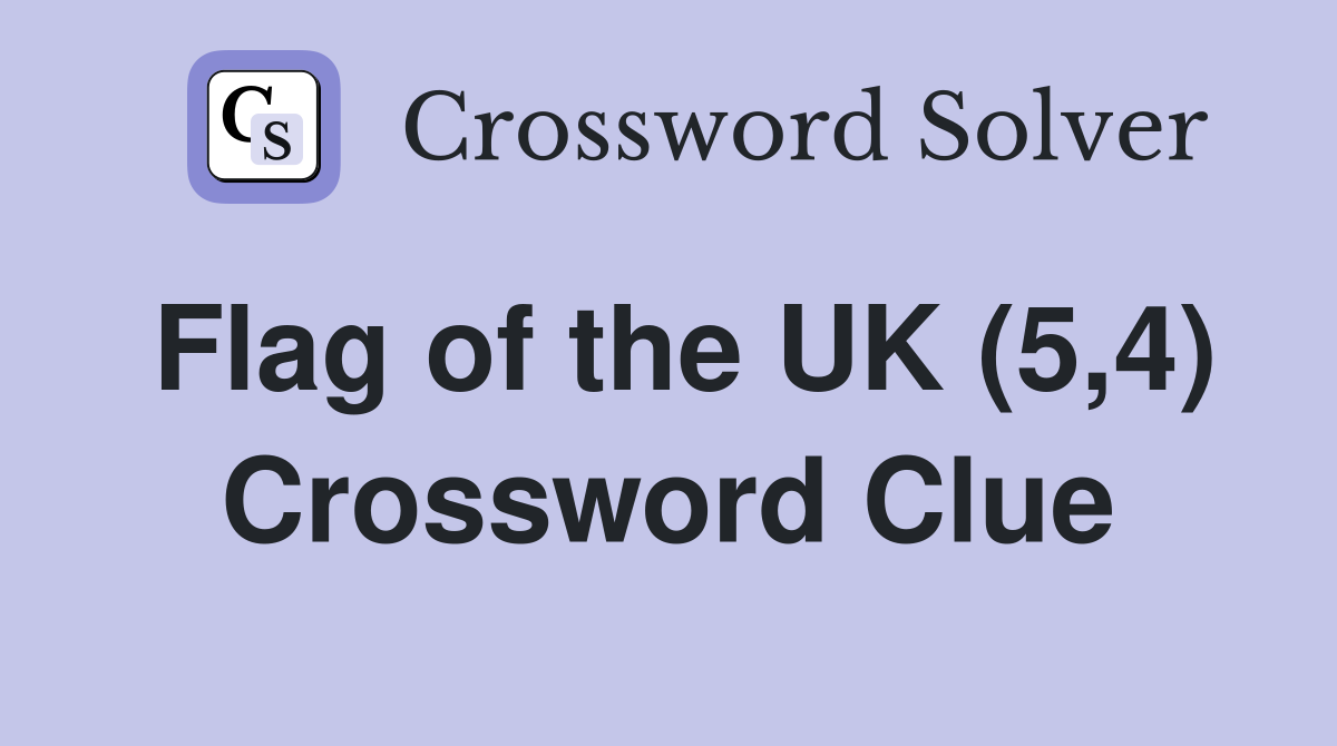 Flag of the UK (5,4) Crossword Clue