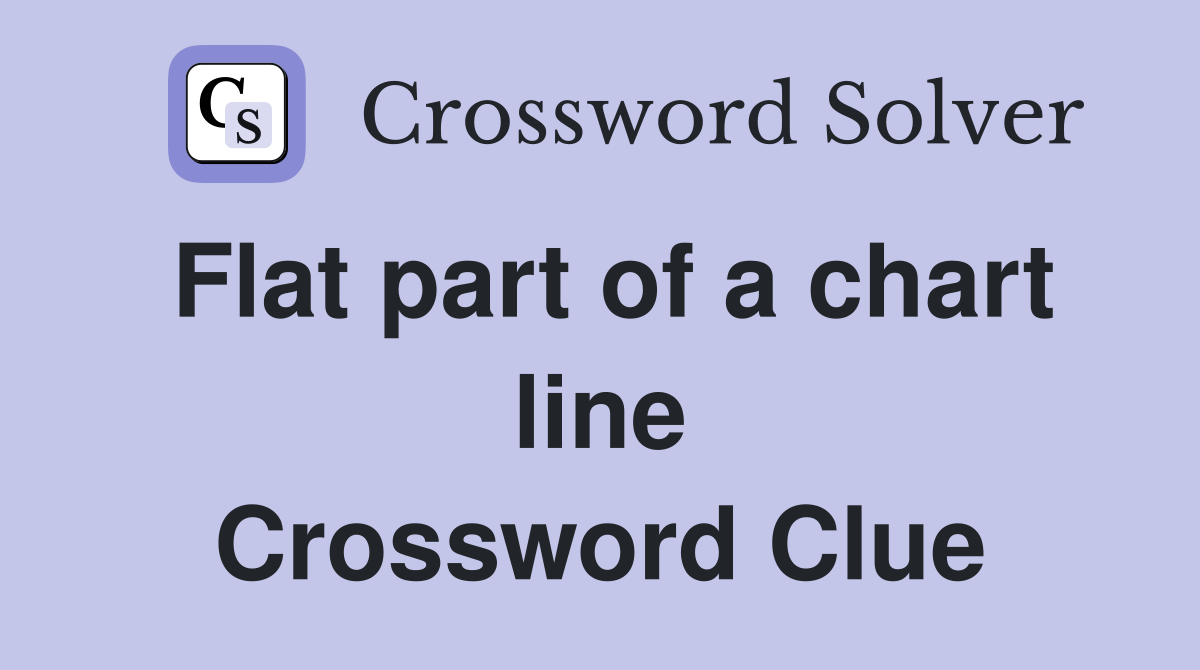 Flat part of a chart line Crossword Clue
