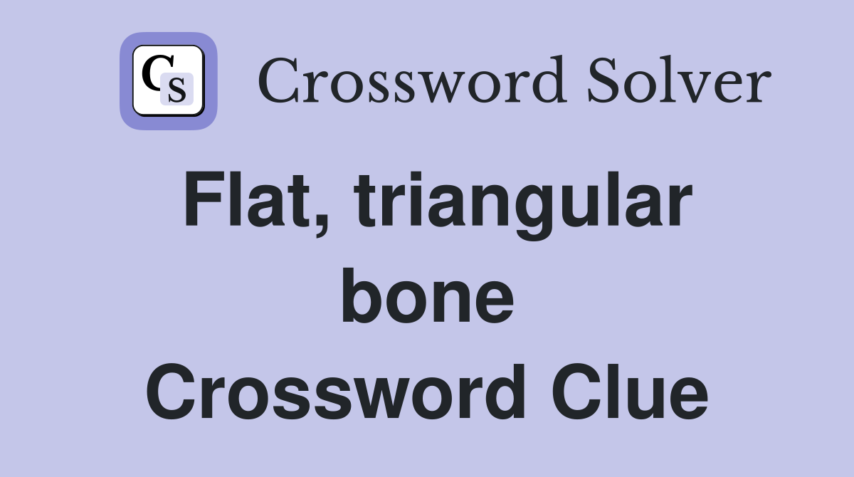 Flat, triangular bone Crossword Clue