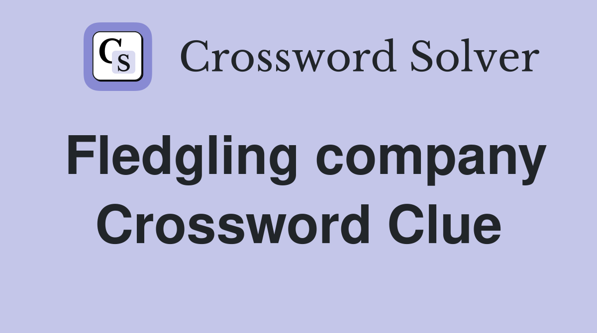 Fledgling company Crossword Clue
