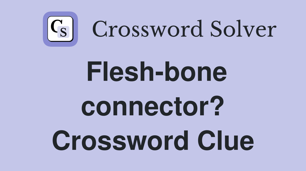 Flesh-bone connector? Crossword Clue