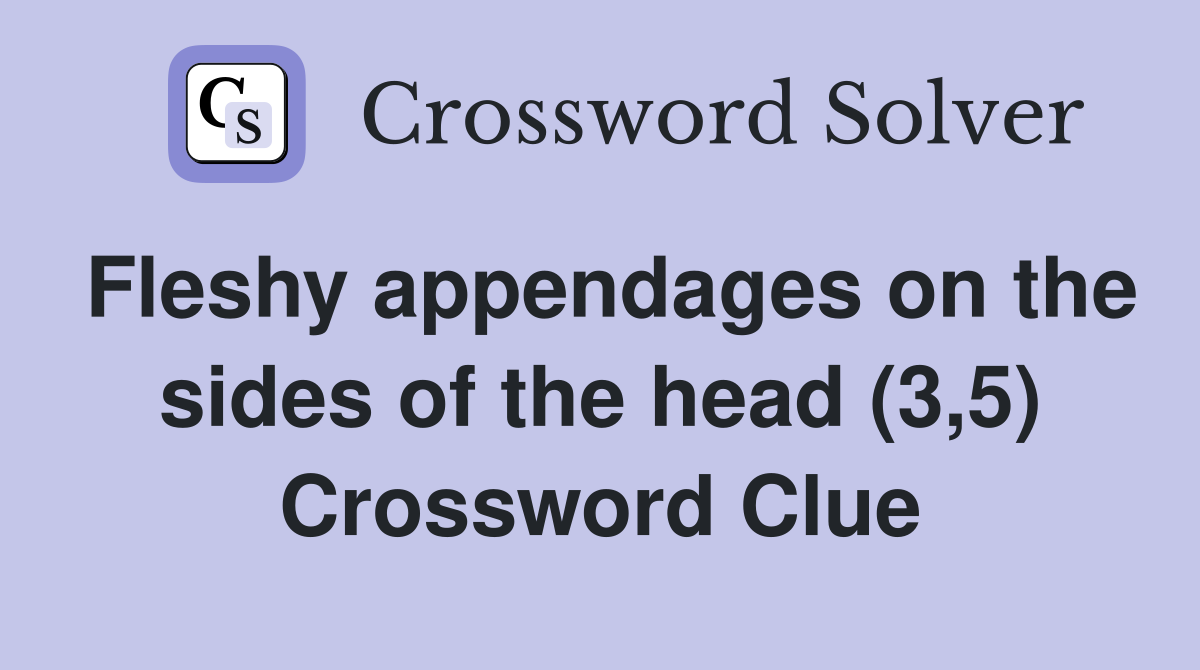 Fleshy appendages on the sides of the head (3,5) Crossword Clue