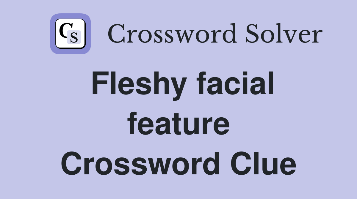 Fleshy facial feature Crossword Clue
