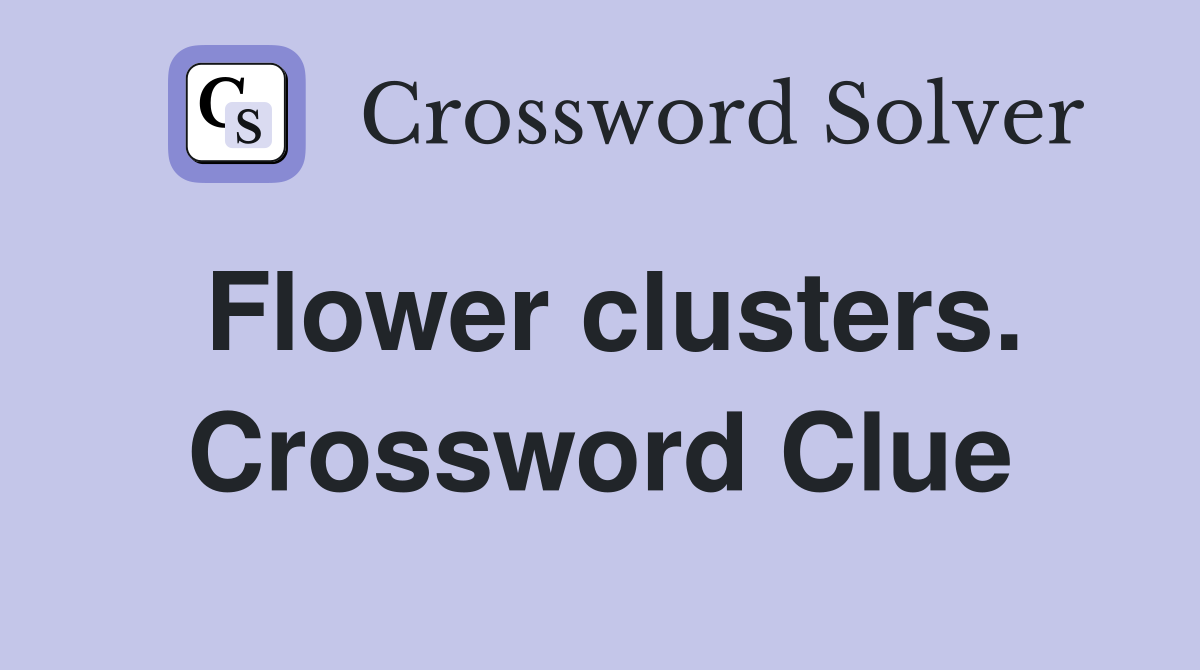 Flower clusters. Crossword Clue