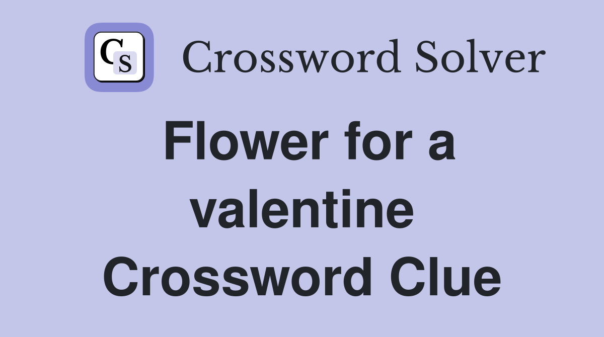 Flower for a valentine Crossword Clue