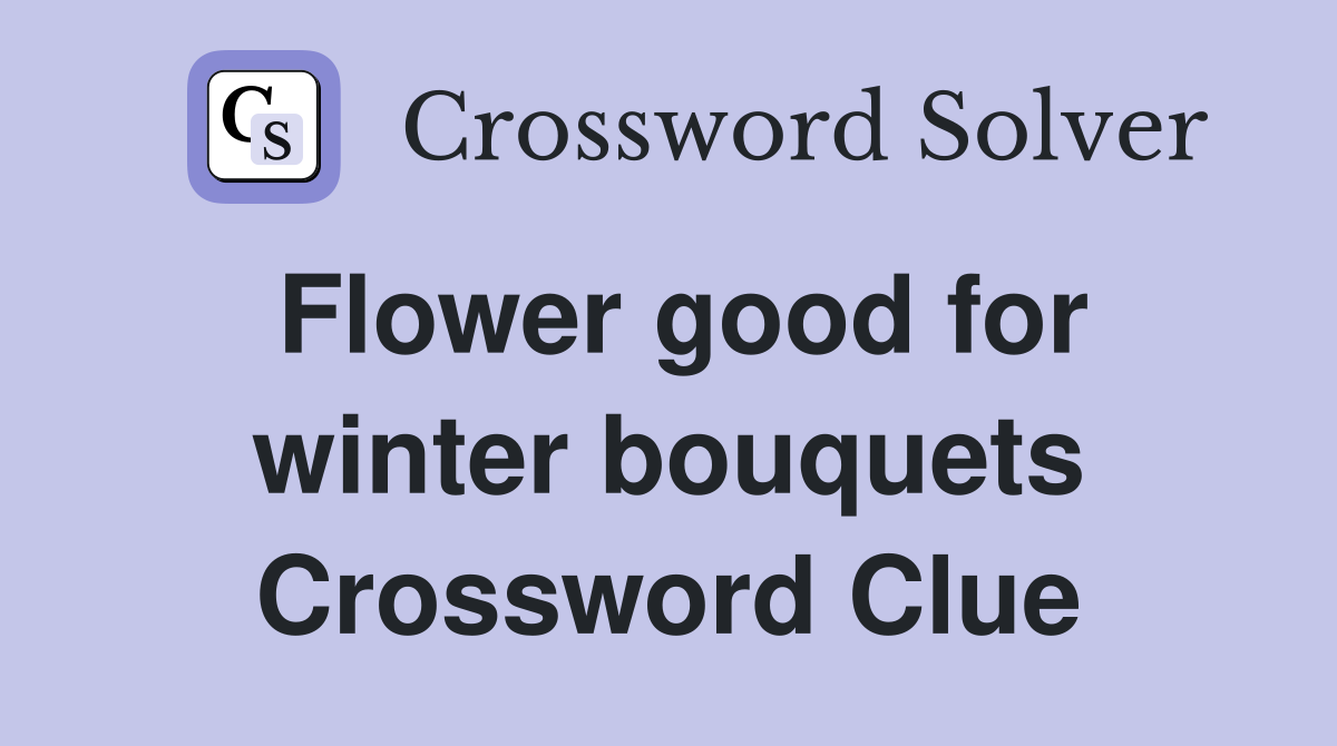Flower good for winter bouquets Crossword Clue