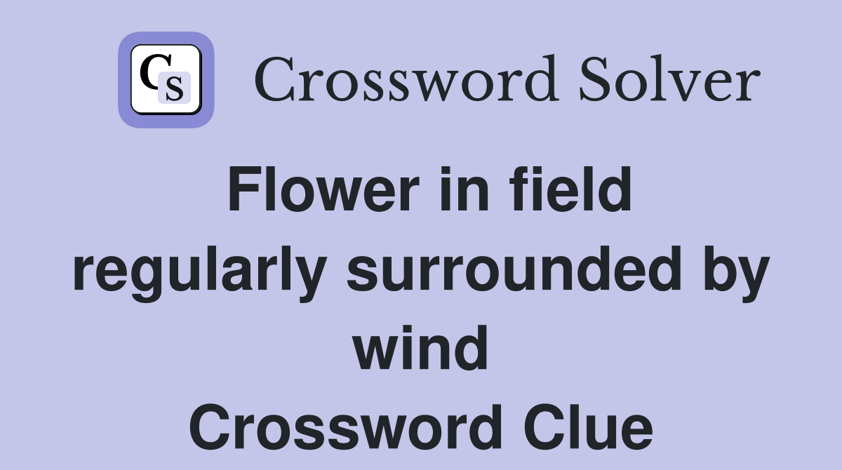 Flower in field regularly surrounded by wind Crossword Clue