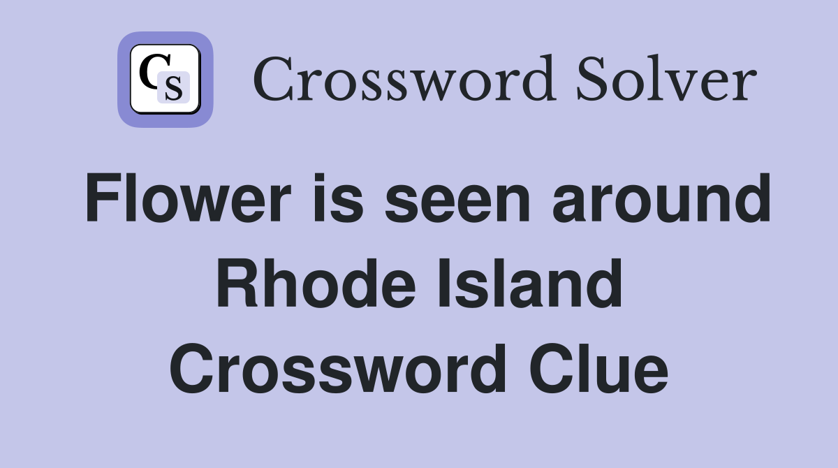 Flower is seen around Rhode Island Crossword Clue