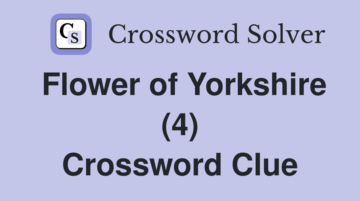 Flower of Yorkshire (4) Crossword Clue