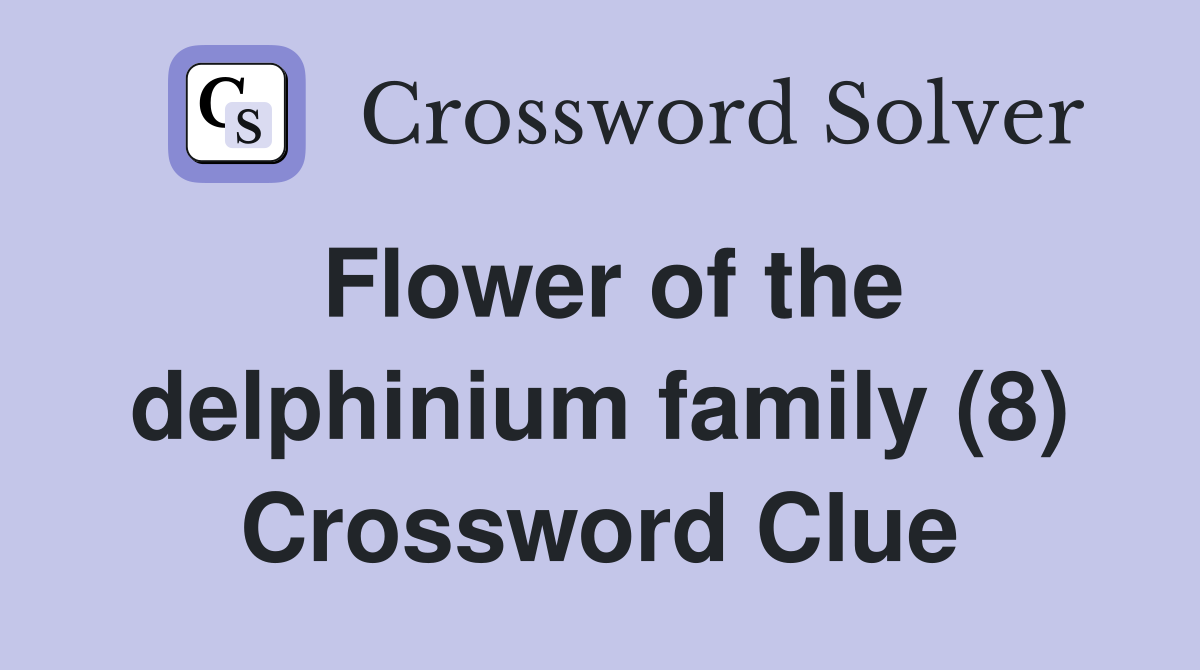 Flower of the delphinium family (8) Crossword Clue