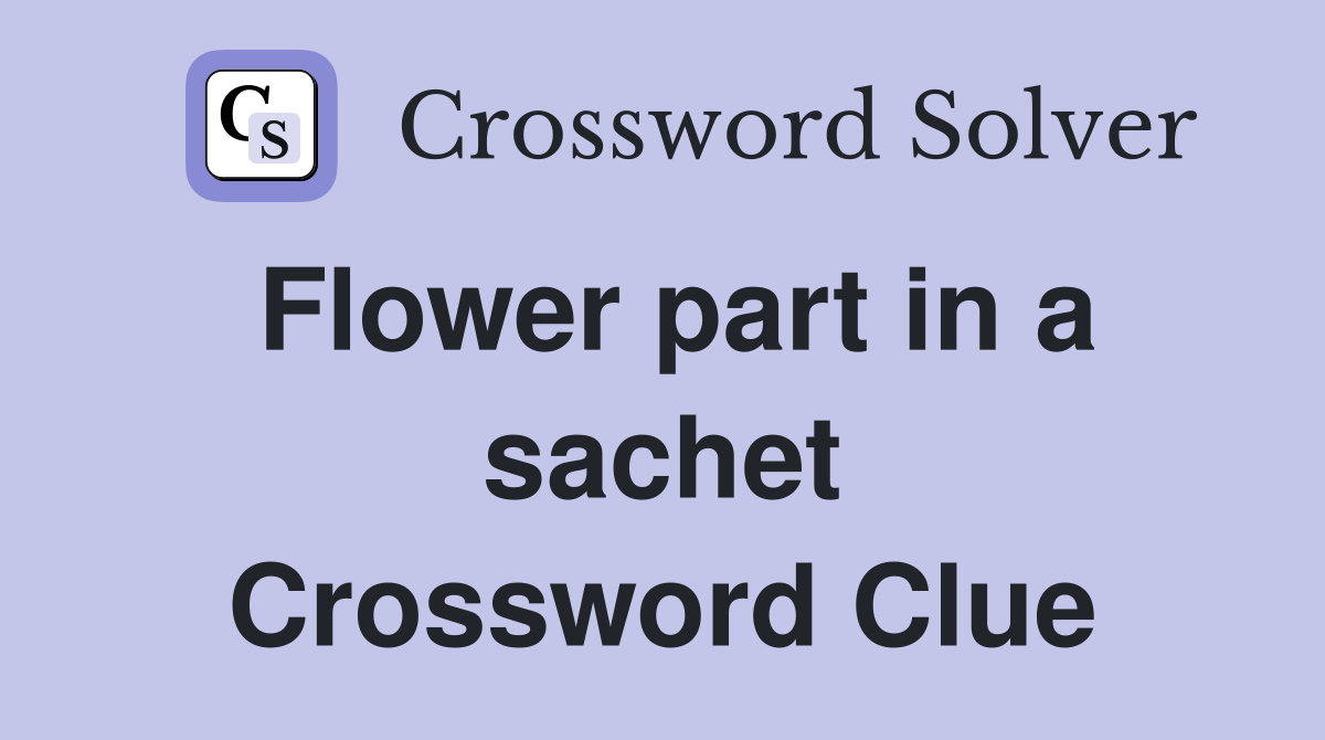 Flower part in a sachet Crossword Clue