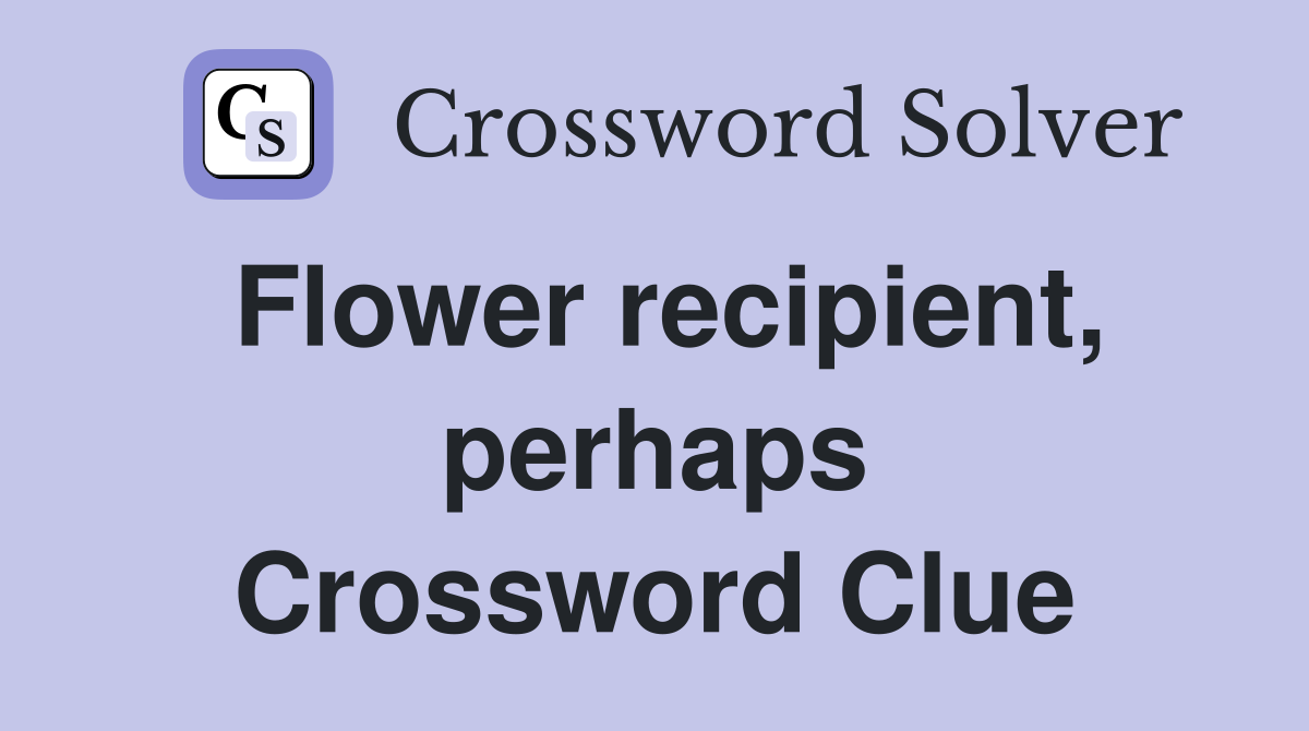 Flower recipient, perhaps Crossword Clue