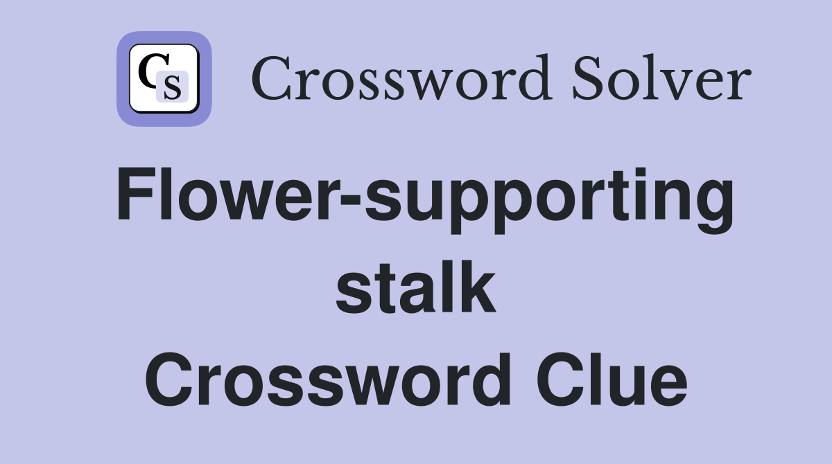 Flower-supporting stalk Crossword Clue