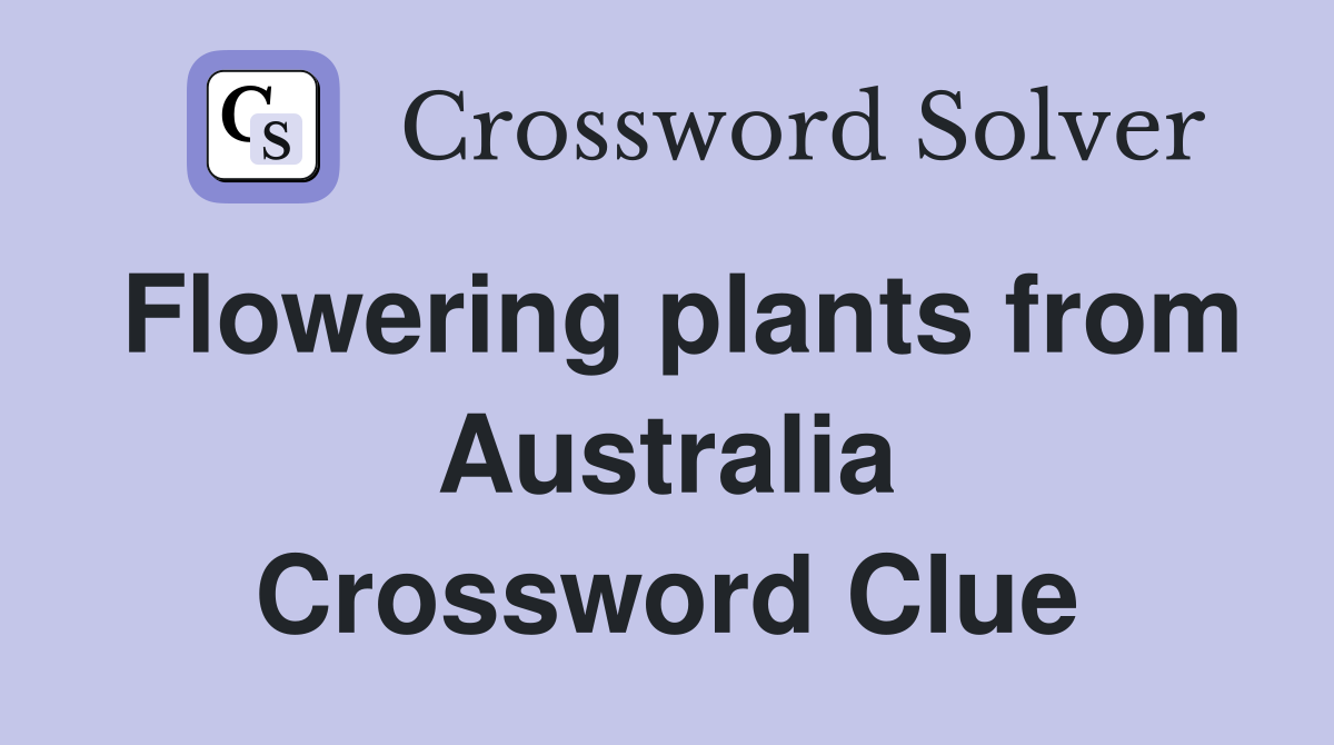 Flowering plants from Australia Crossword Clue