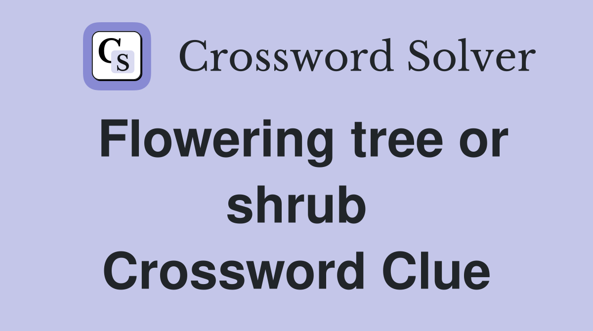 Flowering tree or shrub Crossword Clue